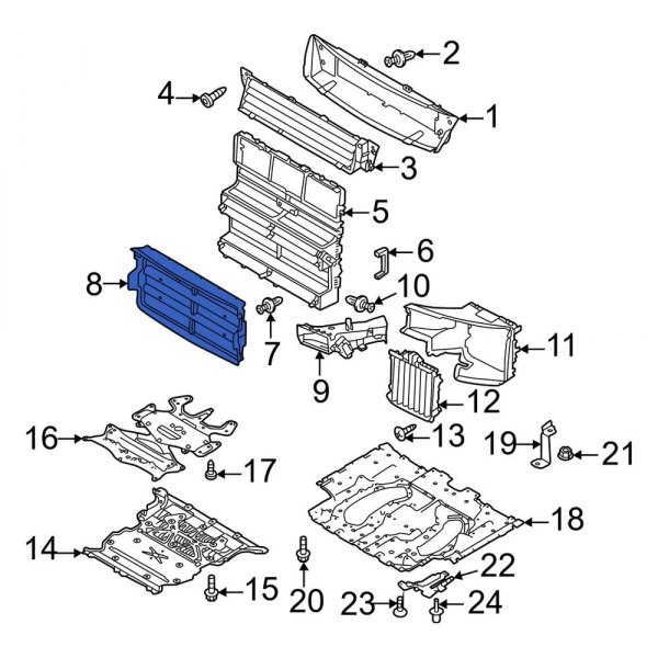 Radiator Support Air Deflector