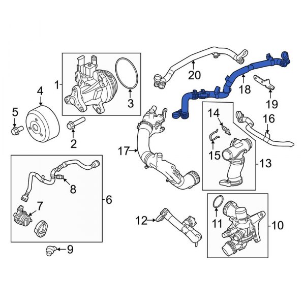 Land Rover OE LR174769 - Radiator Coolant Hose