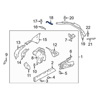 Land Rover OE - Front Left Upper Fender Filler Panel