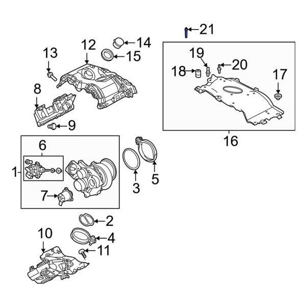 Turbocharger Mount Heat Shield Bolt