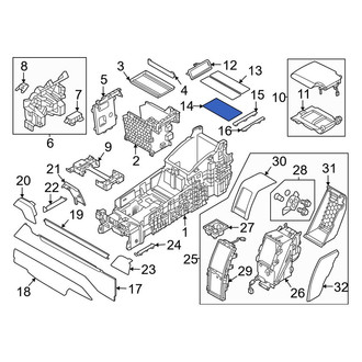 Land Rover OE - Rear Center Console Lid