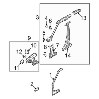 Land Rover OE - Right Lower Body A-Pillar Insulator