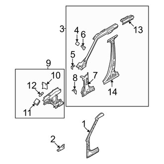 Land Rover OE - Pillars, Rocker & Floor - Hinge Pillar