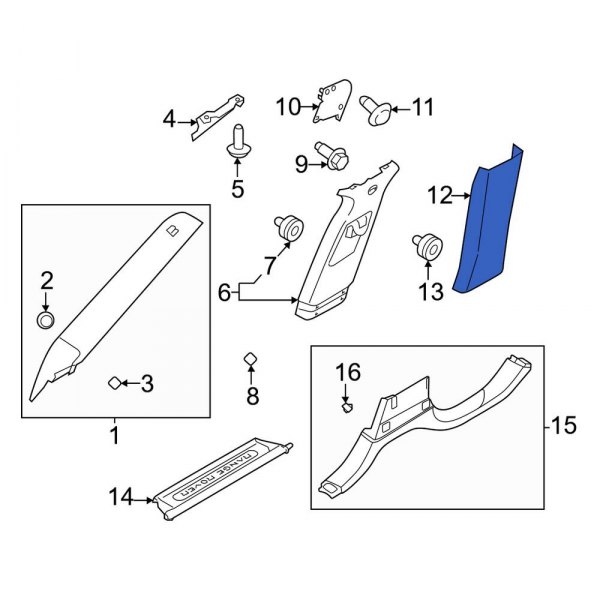 Door Pillar Post Trim Set