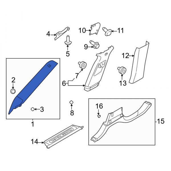 Body A-Pillar Trim Panel