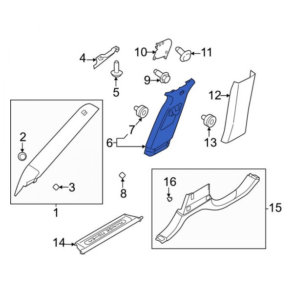 Door Pillar Post Trim Set