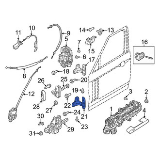 Land Rover OE - Front Right Lower Door Hinge