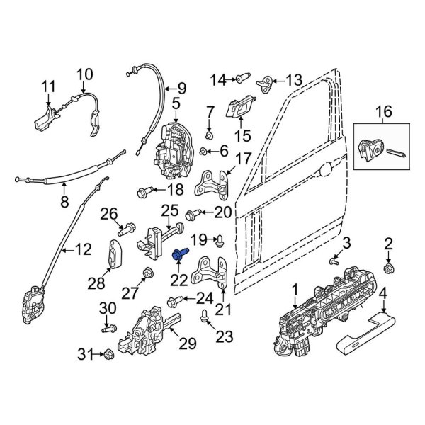 Door Hinge Bolt