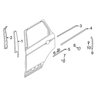 Land Rover OE - Rear Door - Exterior Trim (4.4L)