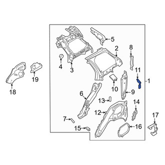 Land Rover OE - Right Lower Quarter Panel Reinforcement Insulator