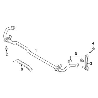 Land Rover OE - Rear Suspension - Stabilizer Bar & Components (W/O Active Stabilizer), (4.4L)