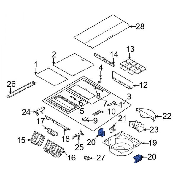 Spare Tire Compartment Bracket