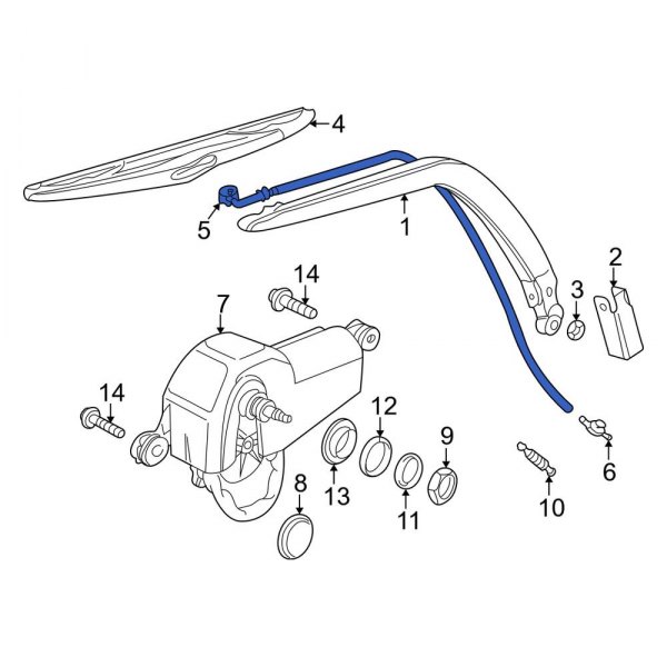 Back Glass Washer Nozzle