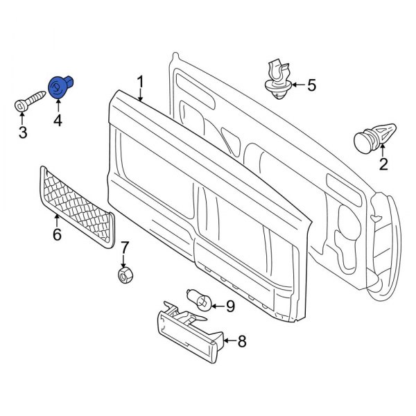 Door Interior Trim Panel Nut