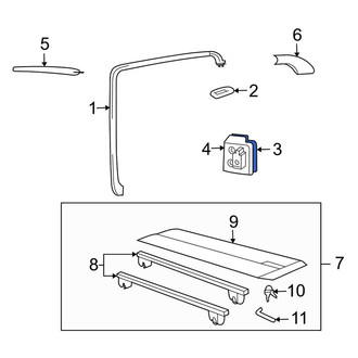 Land Rover OE - Rear Right Roof Luggage Carrier Side Rail Gasket