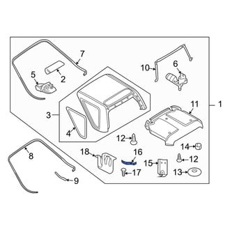 Land Rover OE - Body C-Pillar Trim Panel Bracket