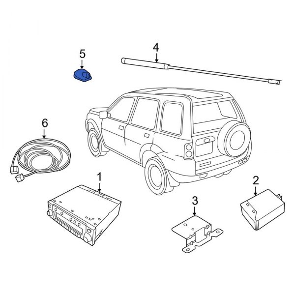 GPS Navigation System Antenna Bracket