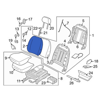 Land Rover OE - Front Seat Back Cushion Cover