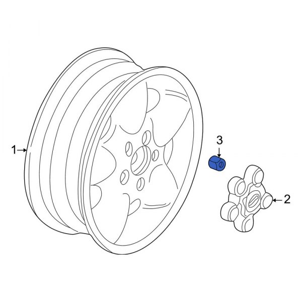 Land Rover OE ANR6089 Spare Tire Nut