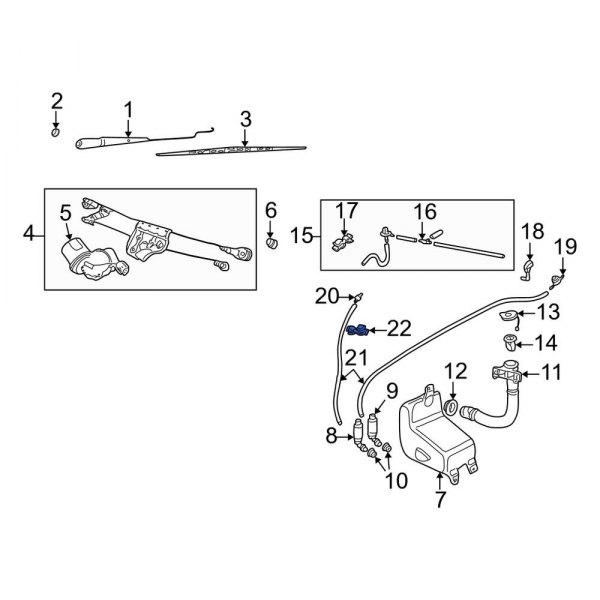 Windshield Washer Hose Connector