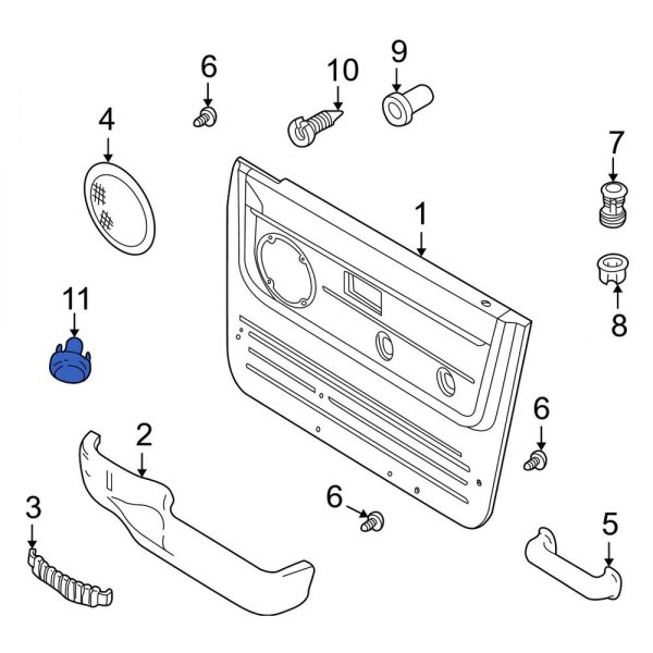 Door Interior Trim Panel Retainer