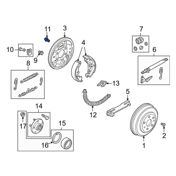 Brake Backing Plate Bolt