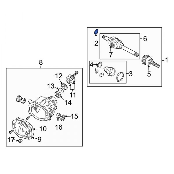 Drive Axle Shaft Lock C-Clip