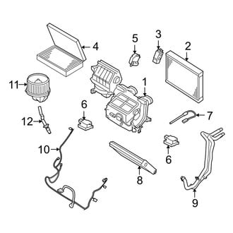 Land Rover OE - Air Conditioner & Heater - Evaporator & Heater Components (Front)