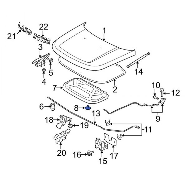 Hood Insulation Pad Clip