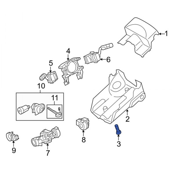 Steering Column Cover Screw