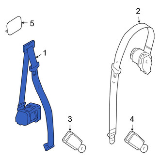 Land Rover OE - Center Left Seat Belt Lap and Shoulder Belt