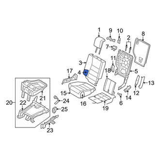 Land Rover OE - Center Right Seat Back Cushion