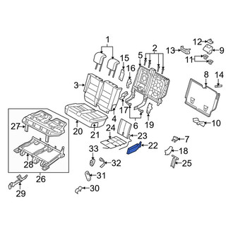 Land Rover OE - Center Left Seat Trim Panel