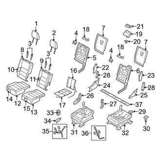 Land Rover OE - Seats & Tracks - Second Row Seats (35/30/35 Seats)