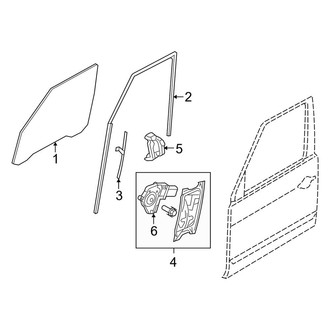 Land Rover OE - Front Door - Glass & Hardware (HSE / SE)