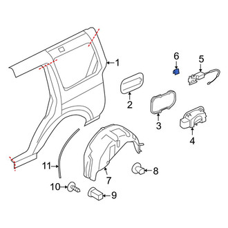 Land Rover OE - Fuel Filler Door Lock Actuator Clamp