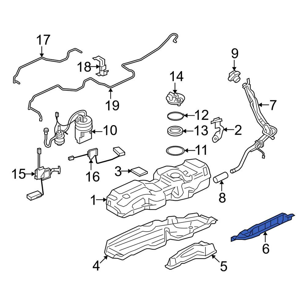 Land Rover OE WFZ500120 Rear Fuel Tank Shield