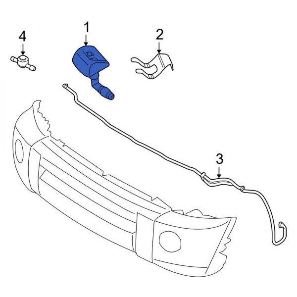 Land Rover OE LR058562 Front Right Headlight Washer Nozzle