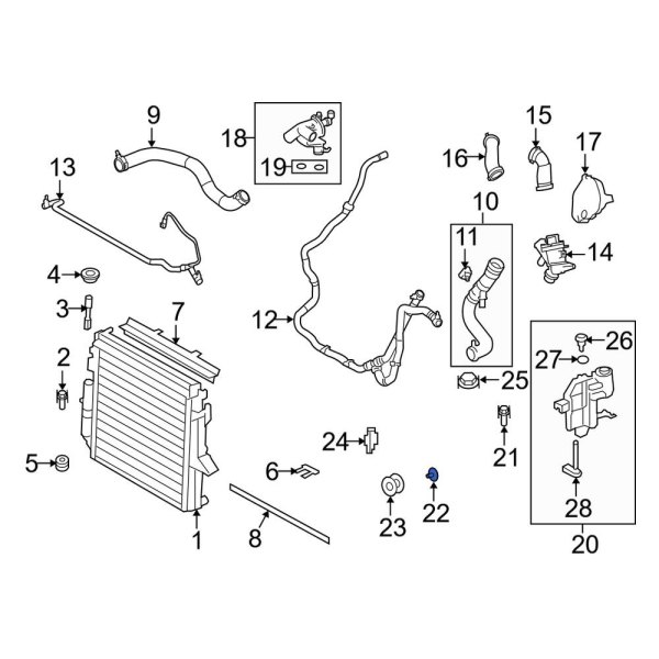 Engine Coolant Reservoir Screw