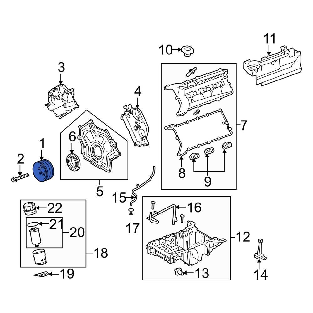 Land Rover OE LR124257 Engine Crankshaft Pulley