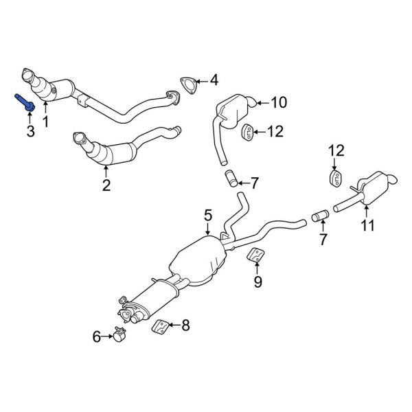 Land Rover OE WYG500041 - Exhaust Bolt