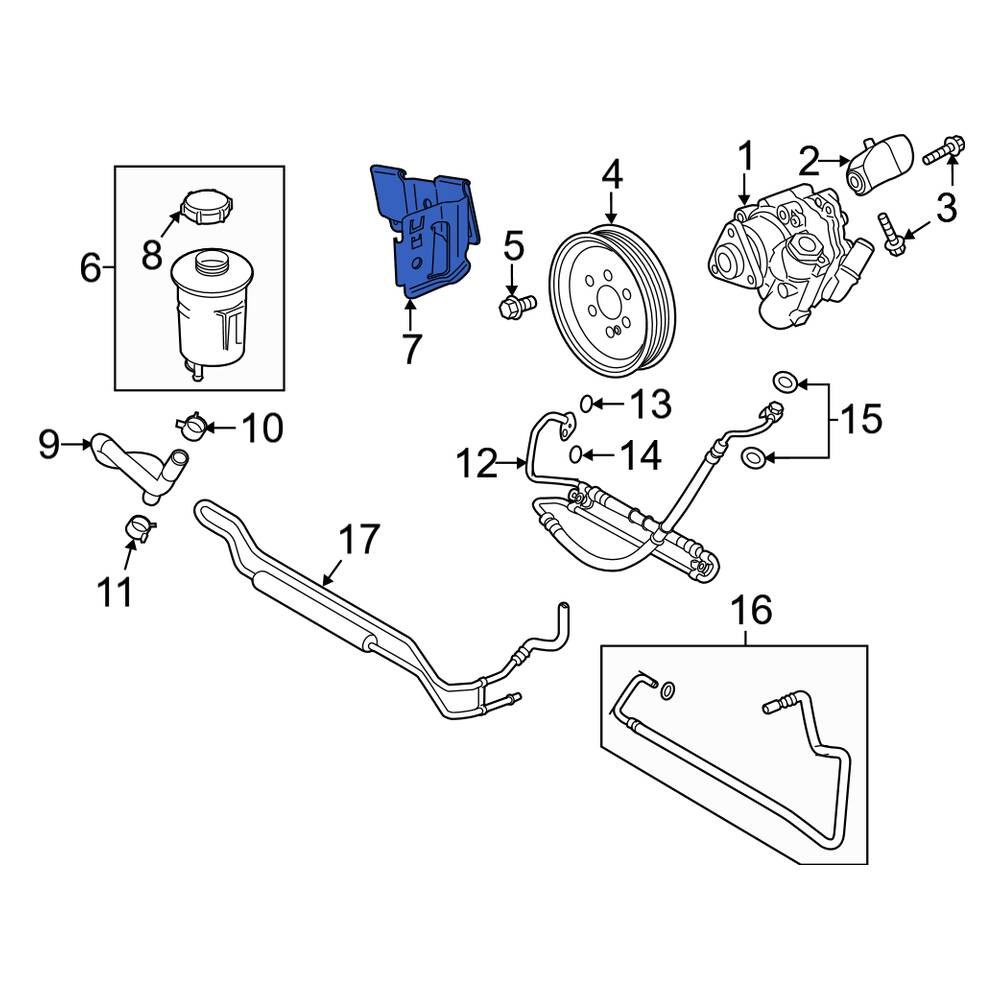 Land Rover OE LR014161 Power Steering Pump Reservoir Bracket