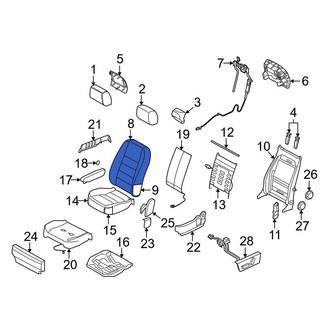 Land Rover OE - Front Left Seat Back Cushion Cover