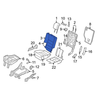 Land Rover OE - Center Right Seat Back Cushion Cover