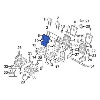 Land Rover OE - Center Right Seat Back Cushion Cover