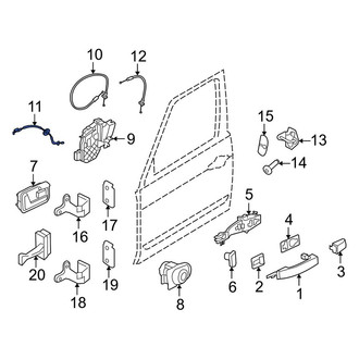 Land Rover OE - Rear Door Latch Cable
