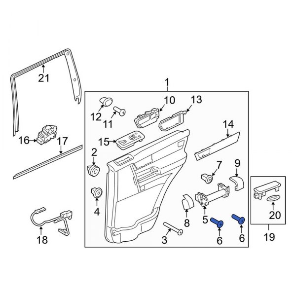 Interior Door Pull Handle Screw