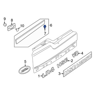 Land Rover OE - Tailgate Molding Clip