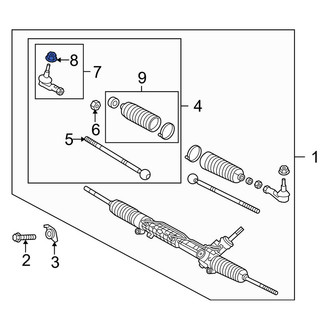 Land Rover OE - Front Outer Steering Tie Rod Nut