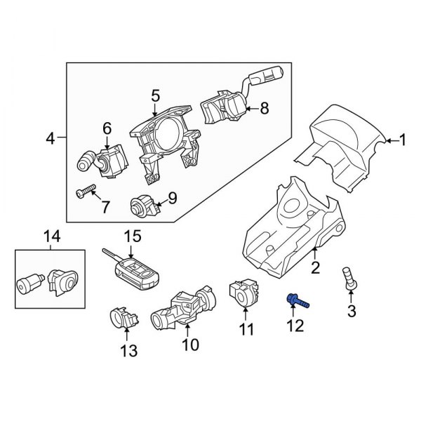 Ignition Lock Housing Bolt